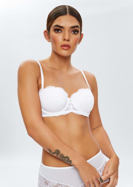 Ann Summers Sexy Lace Padded Balcony Bra, White 34Ff
