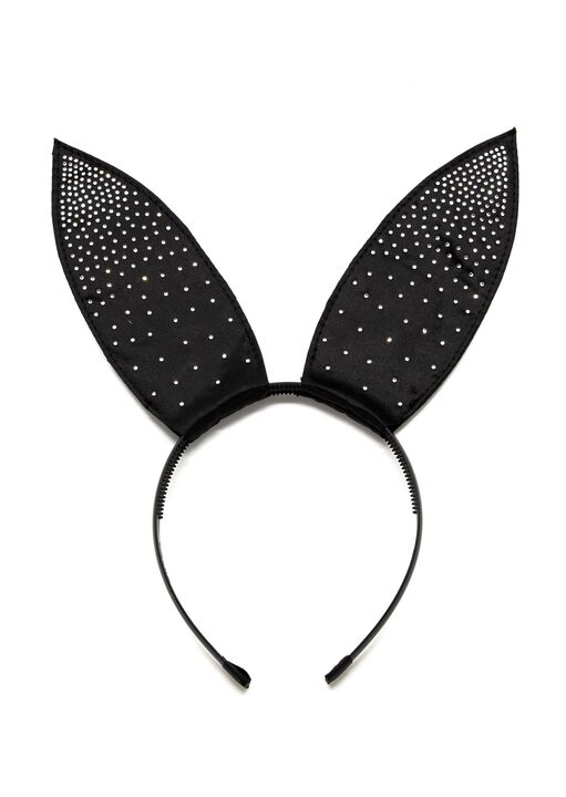 Ann Summers Black Diamante Sparkle Bunny Ears,
