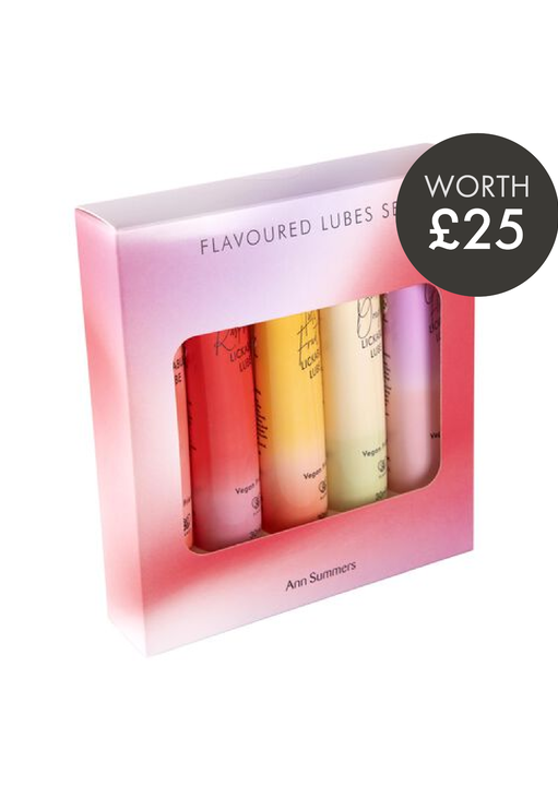 Ann Summers Red Flavou Lickable Lubricants Gift Set 30Ml - Pack Of 5,