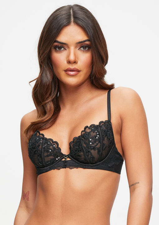 Ann Summers Black The Icon Non Padded Plunge Bra, 32D