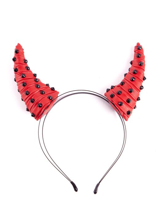 Ann Summers Red Pu Studded Devil Horns Headband,
