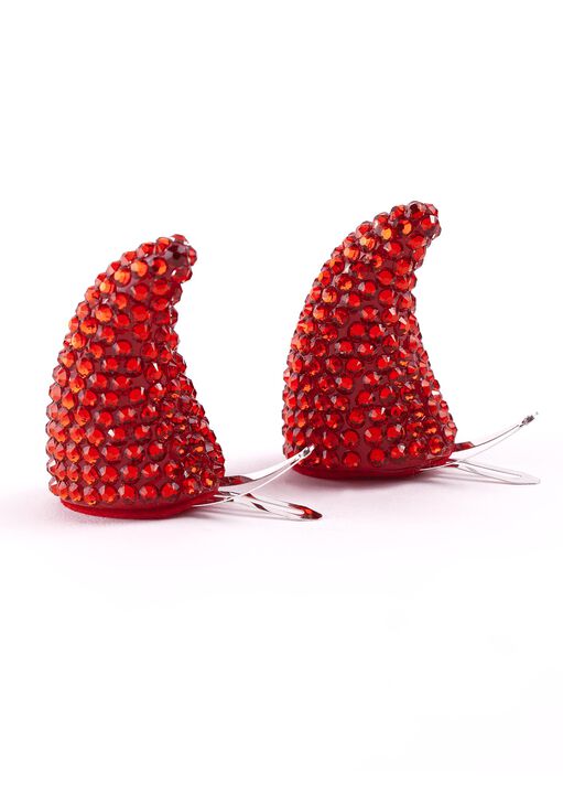Ann Summers Red Clip In Diamante Devil Horns,