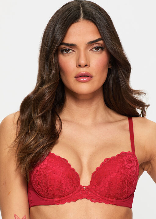 Ann Summers Red Sexy Lace Padded Plunge Bra, 36B