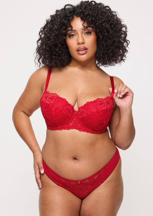 Ann Summers Red Sexy Lace Padded Balcony Bra - Image 4