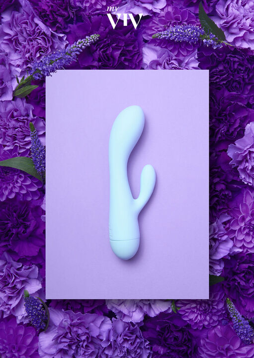 Ann Summers Women's Blue My Viv Dual Stimulation Waterproof Silicone Rabbit Vibrator In - Image 2