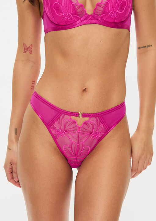 Ann Summers Pink Floral Fling Brazilian, Mid 12