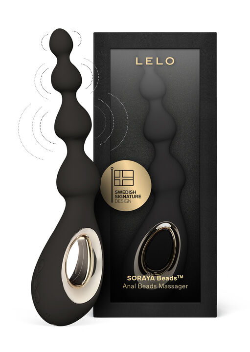 Lelo (Black) Soraya Beads Vibrating Anal Beads Massager With Bow-Motion Technology And 8 Vibrating Patterns, Adult Anal Toys, Black - Image 4