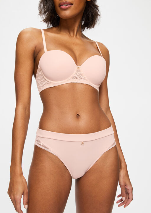 Knickerbox Pink Charlotte Lace Padded Strapless Bra, Light 36B