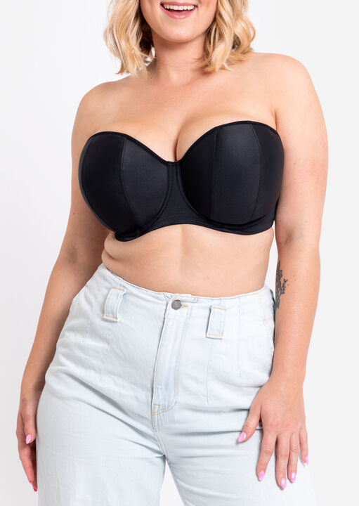 Curvy Kate Black Luxe Strapless Bra, 34E