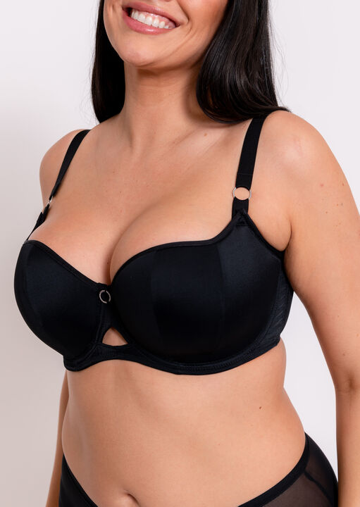 Curvy Kate Black Boost Me Up Padded Balcony Bra, 36D