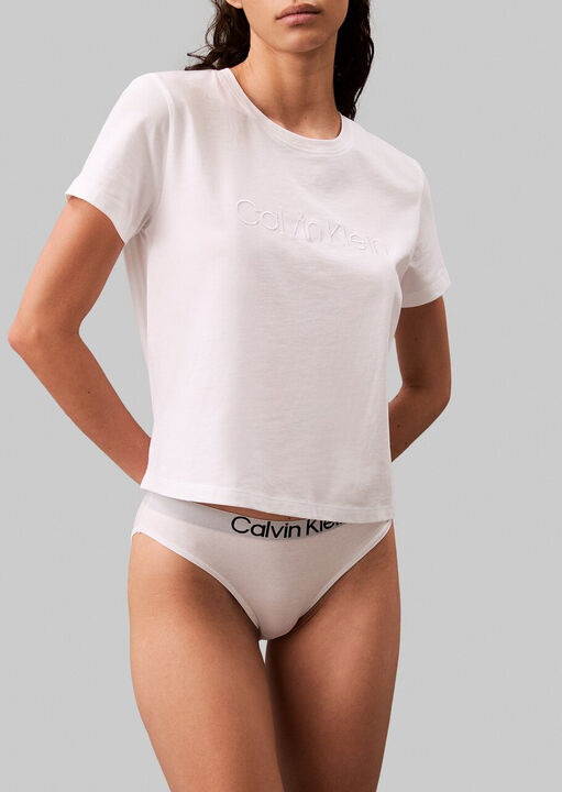Calvin Klein White Classic Cotton Tee, L