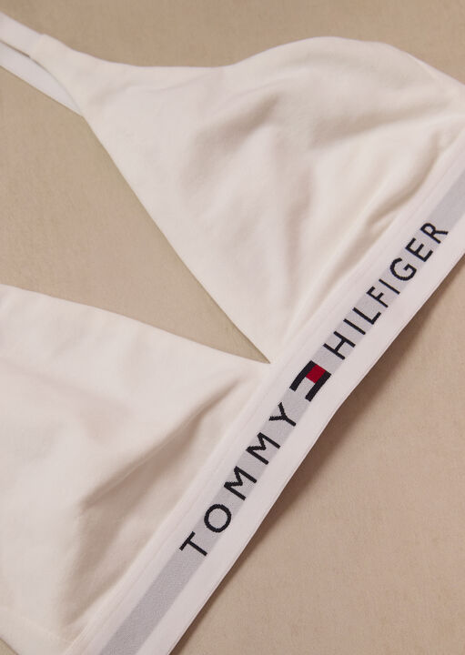 Tommy Hilfiger White Original Unlined Triangle Bra, M