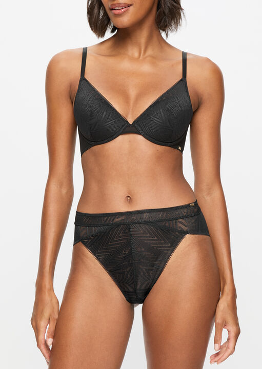 Knickerbox Black Tessa Padded Plunge Bra, 32B