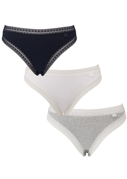 Knickerbox Navy Geometric High Leg Brief Knickers - Pack Of 3, 8 - Image 2