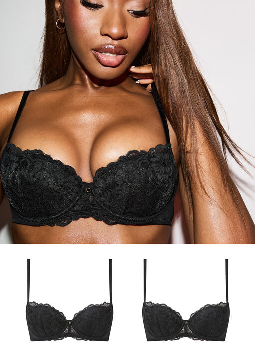 Ann Summers Sexy Lace Padded Plunge Bra Curve-Enhancing Womens Underwear with Padded Cups & Underwire, Removable Mini Pads for Smaller Sizes, Adjustable Straps - Image 4