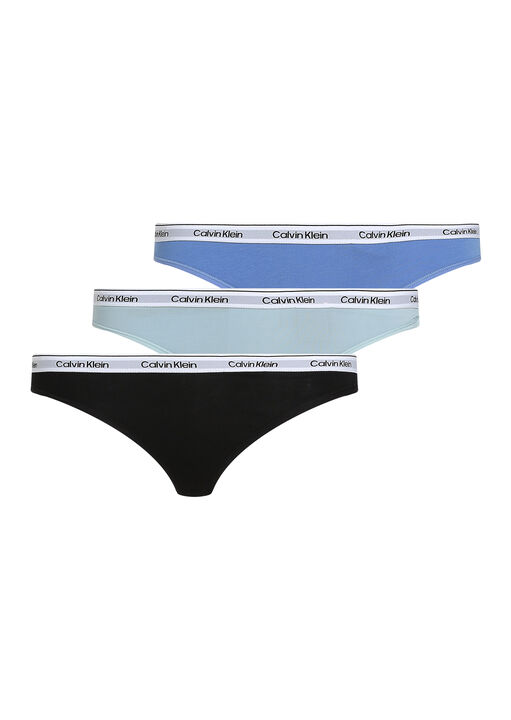 Calvin Klein Multi Modern Logo Thong 3 Pack, L