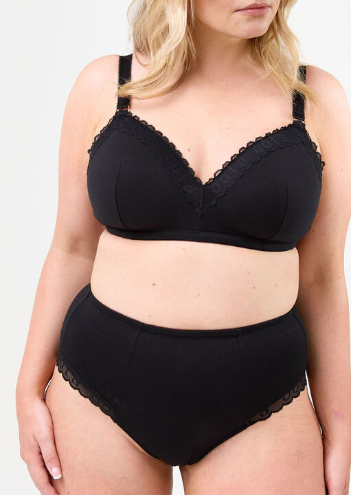 Oola Black Cotton Hw Brief, 14-16