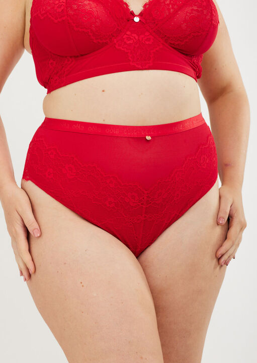Oola Red Lace Logo Hw Brief, 18-20