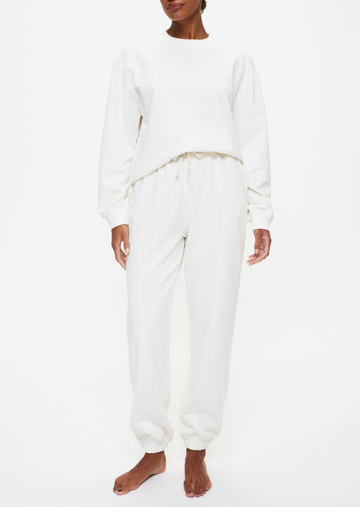 Knickerbox White Jessica Cotton Sweat Joggers, 14