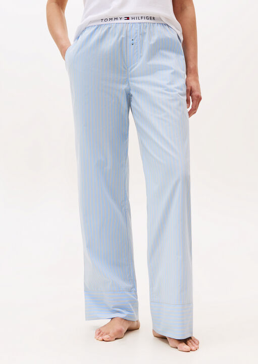 Tommy Hilfiger Blue Heritage Poplin Stripe Trouser, L