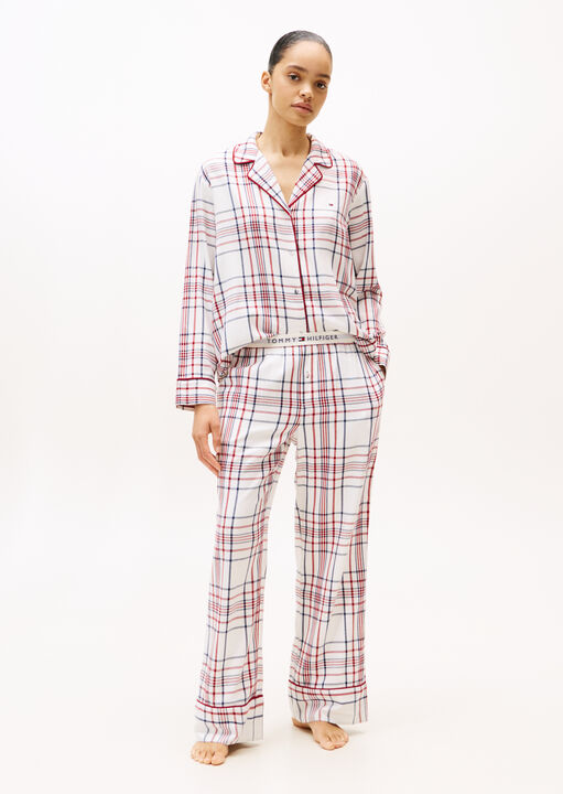 Tommy Hilfiger Multi Holiday Flannel Boxed Revere, S