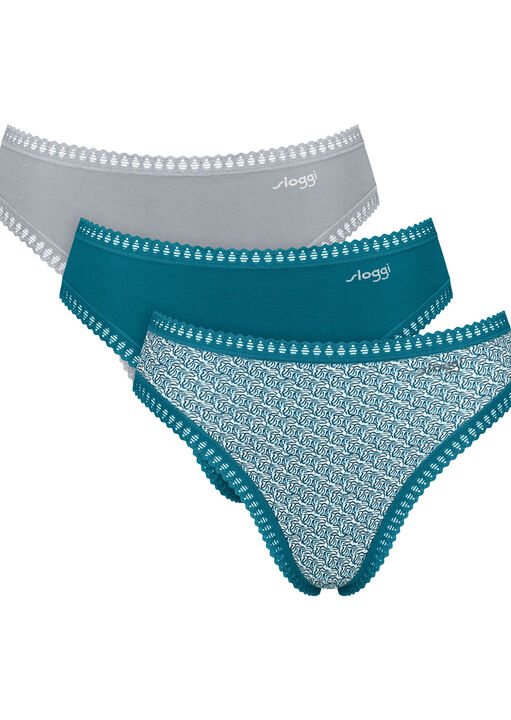Sloggi Green Go Crush 3 Pack High Leg Brief, X L