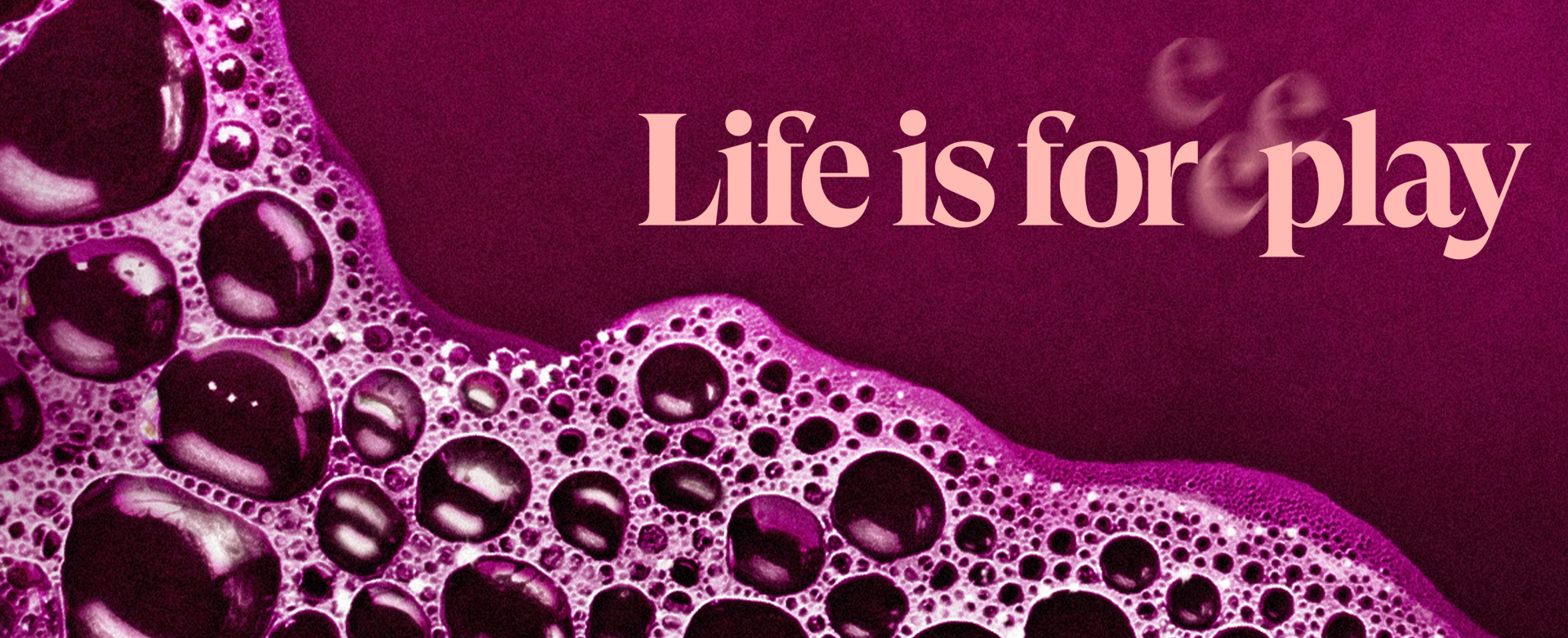 Bubbles on pink background