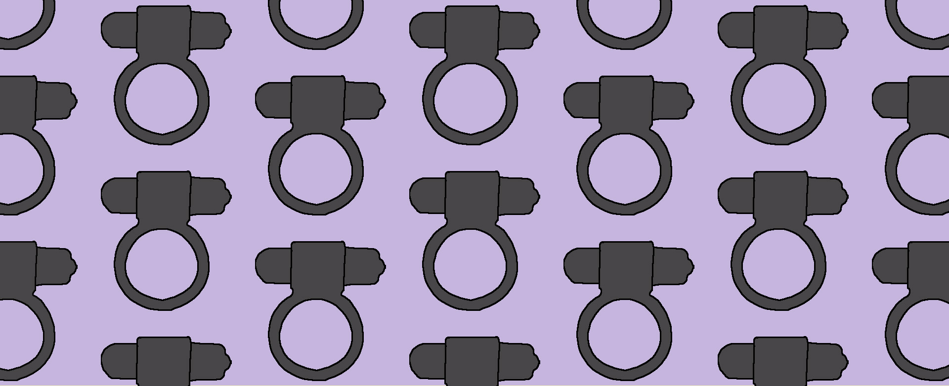 Cockring illustrations in a pattern