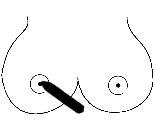 Illustration showing a bullet vibrator on a nipple