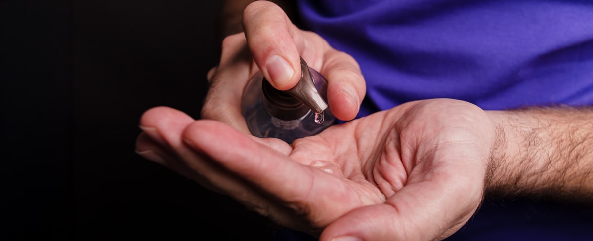 Applying lube to hand