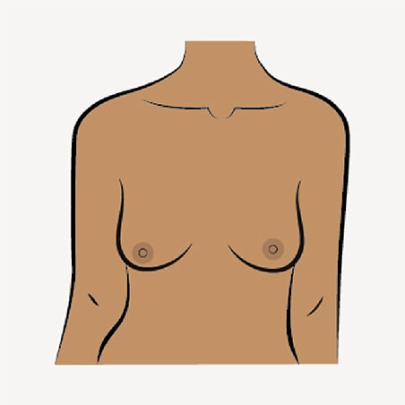 Tear drop illustration of breasts