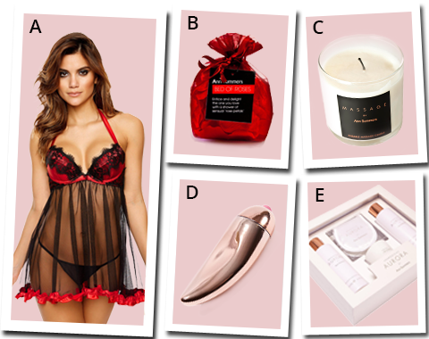 Setting the Mood - Lingerie, Vibrator, Candle and Bath Gift set