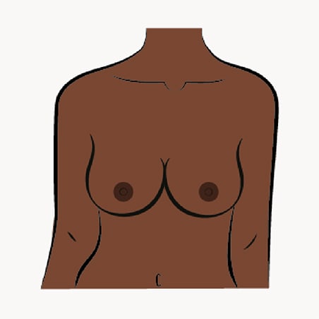 Round and full illustration of breasts