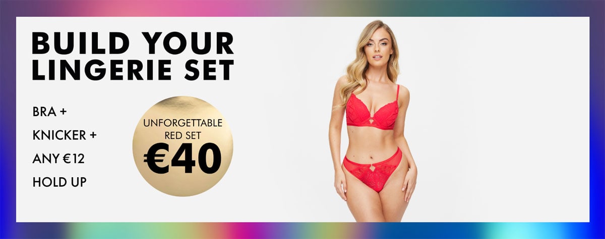 Build Your Lingerie Set - Bra + Knickers + Hold Ups