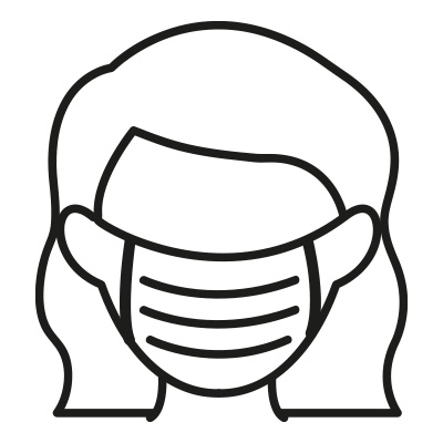 Icon of lady wearing face mask