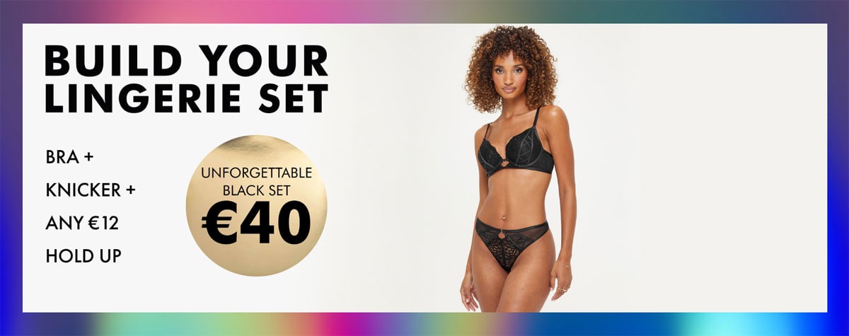 Build Your Lingerie Set - Bra + Knickers + Hold Ups