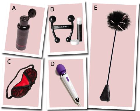 Give an Erotic Massage - Massage oils & sets, Body wand vibrator, Eyemasks & Ticklers