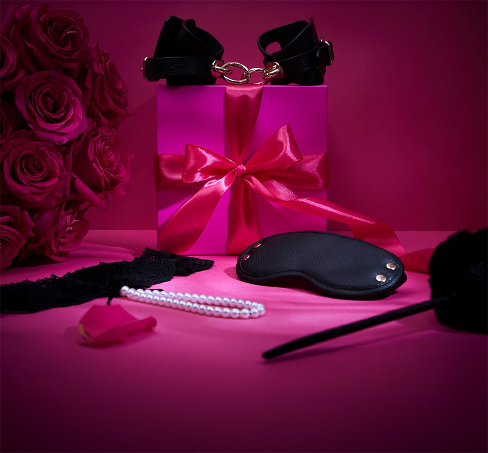 Assortment of Valentines bondage equipment from Ann Summers
